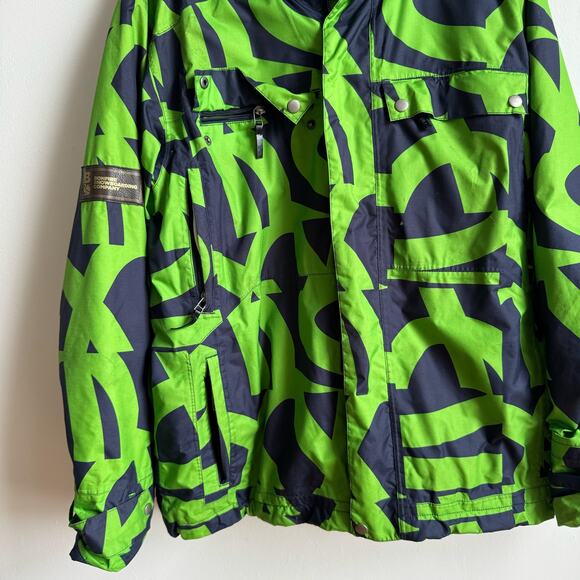 Vintage Y2K BONFIRE SNOWBOARDING Blur Winter Ski Jacket - Mens - Picture 3 of 10